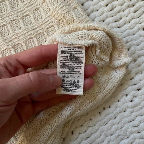 Free People Slouchy Cream Knit Sweater - Picture 5 of 6